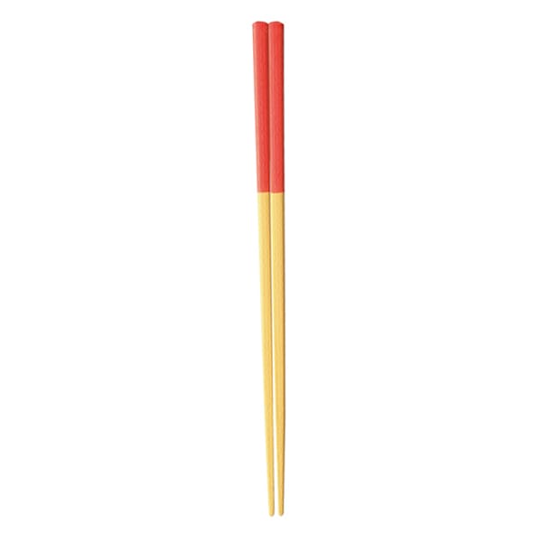 福井クラフト 四角木目箸　22.5cm 沖縄風塗 90030785 1組（ご注文単位1組）【直送品】