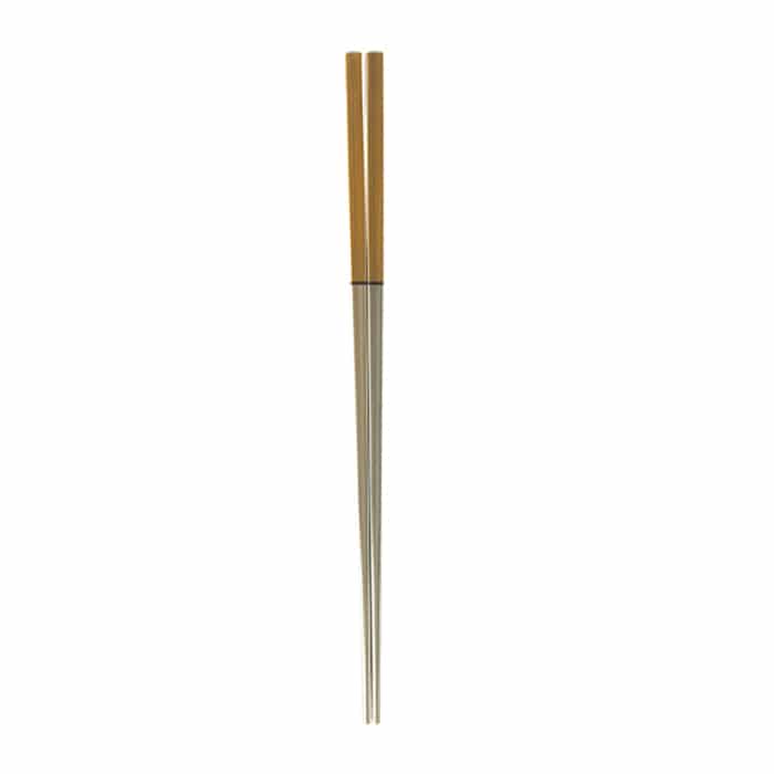 福井クラフト 錐頭四角木目細身箸　23.7cm 金／銀 90031920 1組（ご注文単位1組）【直送品】