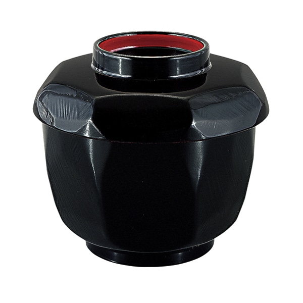福井クラフト 耐熱飯器 荒彫亀甲飯器 蓋親セット 黒蓋高台内朱 内黒 33102310 1個(ご注文単位1個)【直送品】