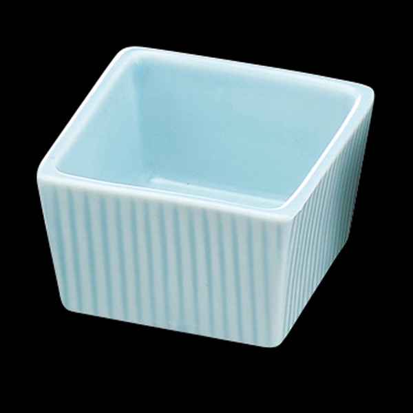 福井クラフト 陶器珍味 5.8cm筋入角 青磁 93017880 1個(ご注文単位1個)【直送品】