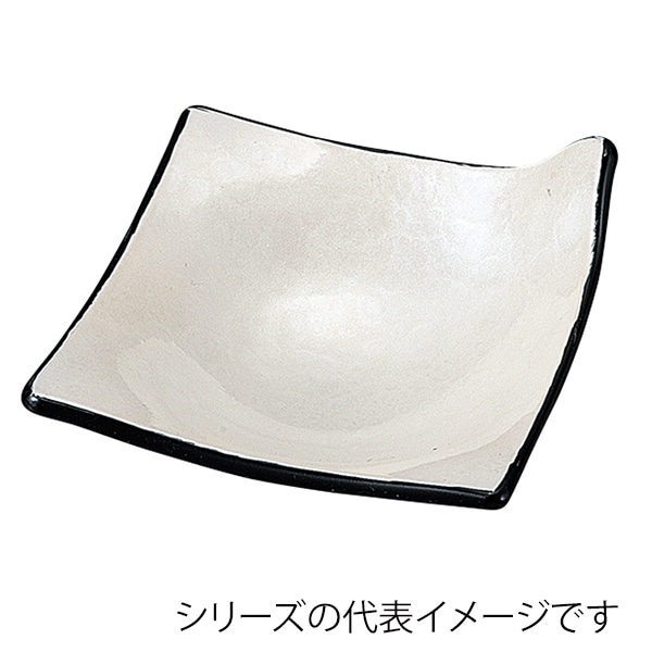 福井クラフト 千鳥深小皿 8.5cm角 ホワイトアクア裏黒塗 54036410 1個(ご注文単位1個)【直送品】