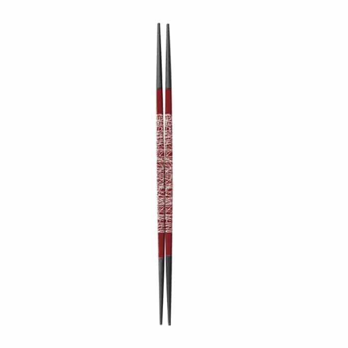 福井クラフト 舞妓箸　22.5cm 朱／銀乱糸 30011490 1組（ご注文単位1組）【直送品】