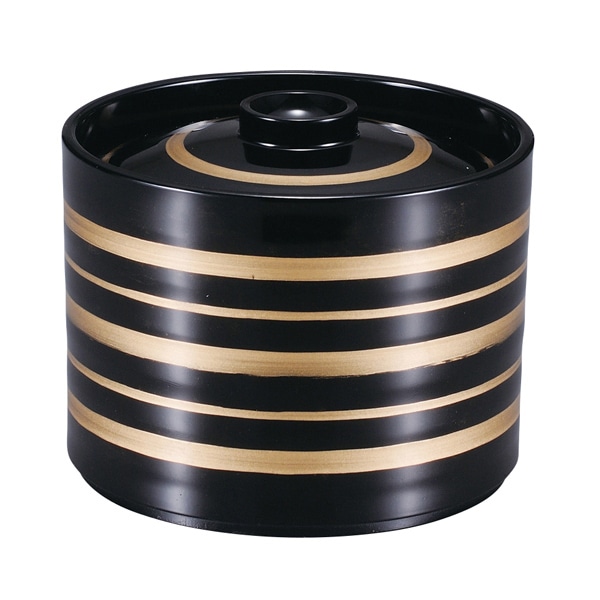 福井クラフト 飯器 お好み椀 B 蓋親セット 黒/金帯 内黒 33025190 1個(ご注文単位1個)【直送品】