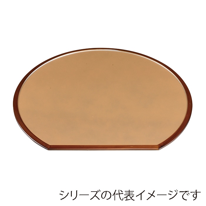 福井クラフト 雲流両面半月盆　尺3　裏布目 銀透渕べっ甲／黒塗 15003210 1枚（ご注文単位1枚）【直送品】