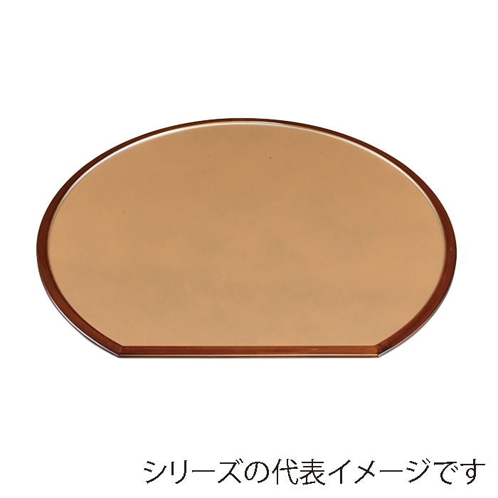 福井クラフト 雲流両面半月盆　尺4　裏布目 銀透渕べっ甲／黒塗 15003220 1枚（ご注文単位1枚）【直送品】