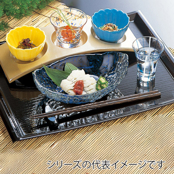福井クラフト 長角トレー 尺4 Uライン盆 黒SL 11009760 1枚(ご注文単位1枚)【直送品】