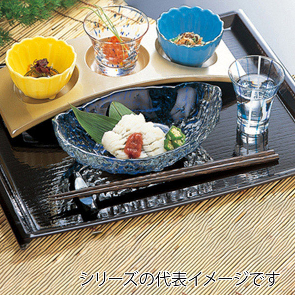 福井クラフト 長角トレー 尺6 Uライン盆 黒SL 11009765 1枚(ご注文単位1枚)【直送品】