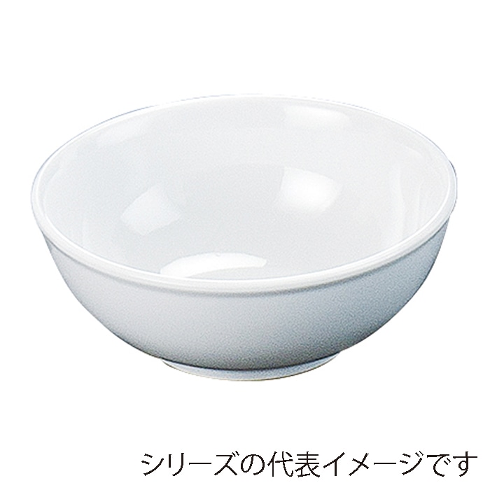 福井クラフト メラミン鉢 23.0cm 細渕付丸盛鉢 白グロス 75006090 1個(ご注文単位1個)【直送品】
