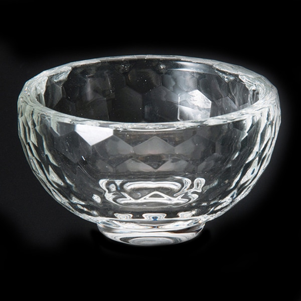 福井クラフト ガラス器　φ6cm　亀甲カットガラス鉢 透明 75005230 1個（ご注文単位1個）【直送品】