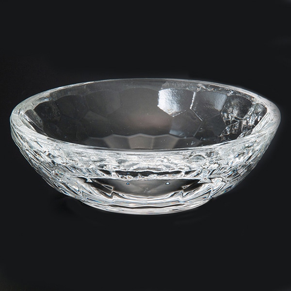 福井クラフト ガラス器 φ8cm 亀甲カットガラス皿 透明 75005260 1個(ご注文単位1個)【直送品】