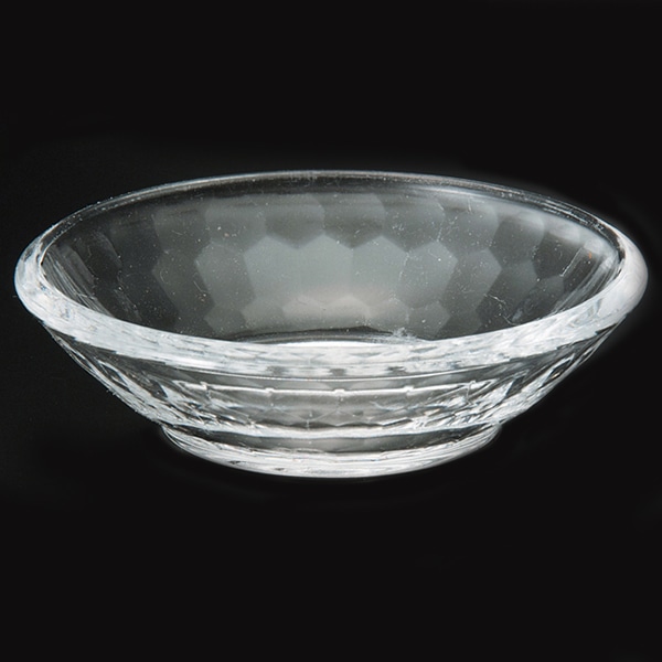 福井クラフト アクリル亀甲カット皿 全面塗装 φ8cm 透明 75007030 1個(ご注文単位1個)【直送品】
