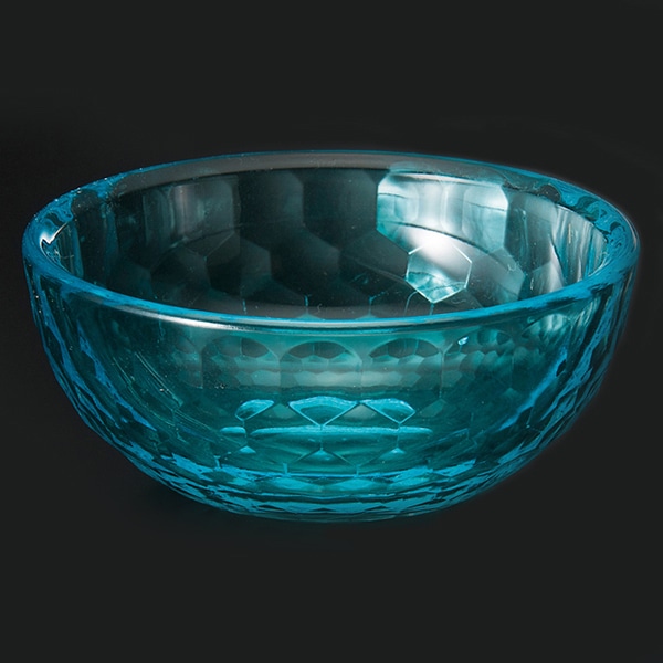 福井クラフト アクリル亀甲カット鉢 全面塗装 φ8cm ブルー 75007061 1個(ご注文単位1個)【直送品】