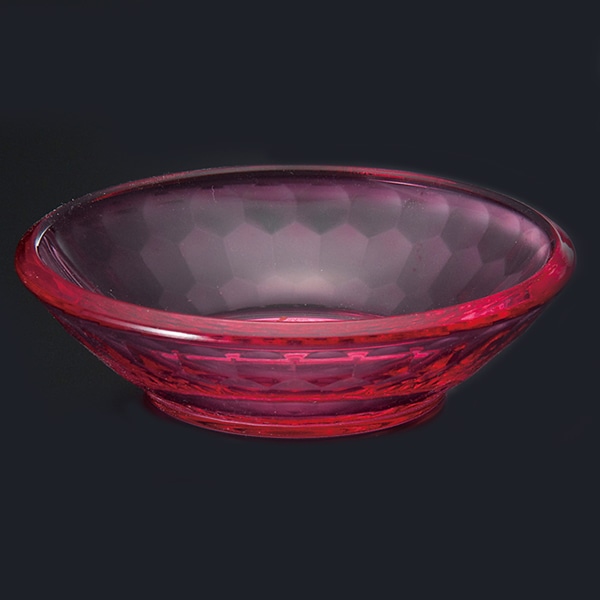 福井クラフト アクリル亀甲カット皿 全面塗装 φ8cm レッド 75007032 1個(ご注文単位1個)【直送品】