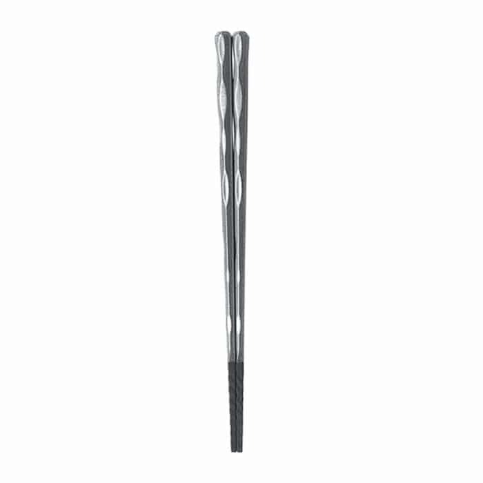 福井クラフト 六角一刀彫　麺泉箸　23cm シルバー 62160850 1組（ご注文単位1組）【直送品】
