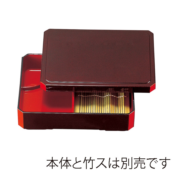 福井クラフト 隅切天そばセイロ　蓋 溜パール内朱 46191490 1個（ご注文単位1個）【直送品】
