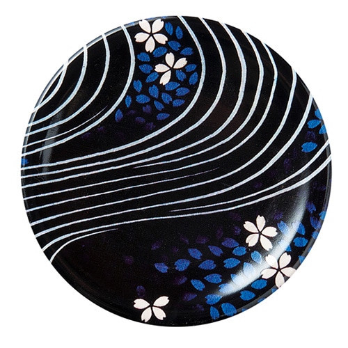 福井クラフト 耐熱φ150寿司皿　特殊印刷変わり絵 花流水 74012200 1個（ご注文単位1個）【直送品】