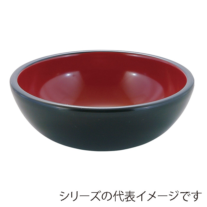 福井クラフト 鉢　φ138　重ね鉢 黒　内朱 45023460 1個（ご注文単位1個）【直送品】