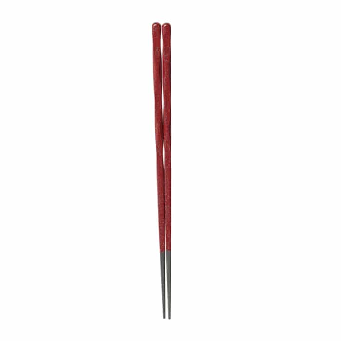 福井クラフト 面彫角箸　22.7cm 朱輝き 30010910 1組（ご注文単位1組）【直送品】