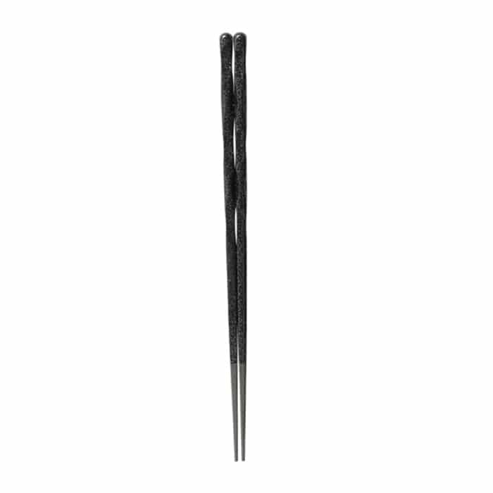 福井クラフト 面彫角箸　22.7cm 黒輝き 30010920 1組（ご注文単位1組）【直送品】