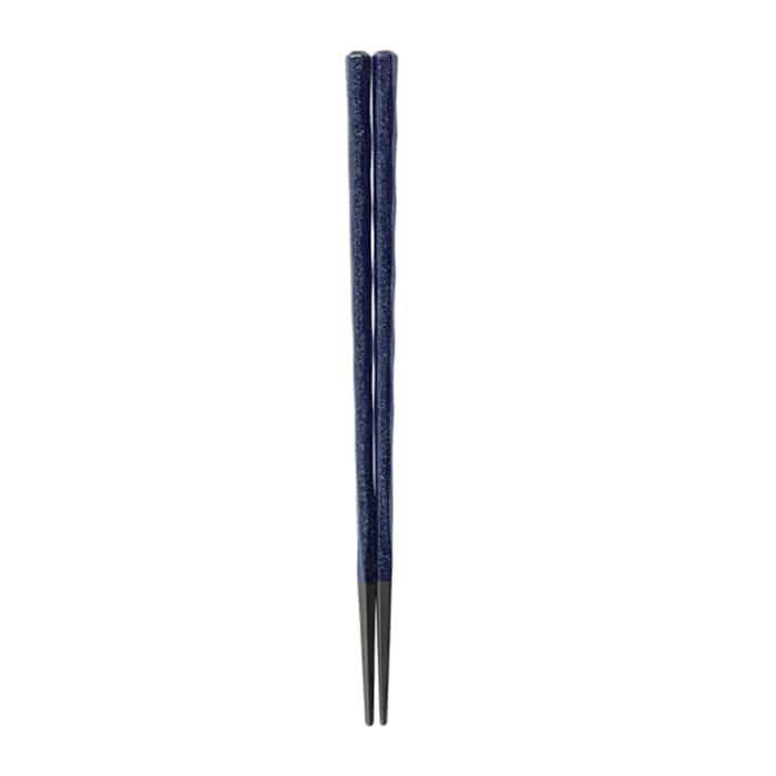 福井クラフト 六角立荒彫箸　22.5cm 紺輝き 30011010 1組（ご注文単位100組）【直送品】
