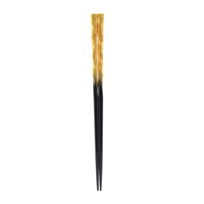 福井クラフト うず彫箸　22.5cm 二色金箔 80601470 1組（ご注文単位1組）【直送品】