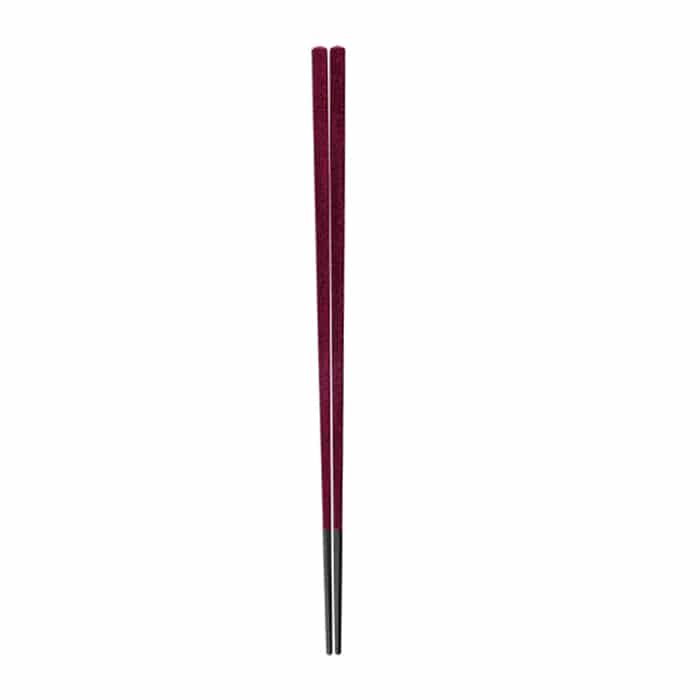 福井クラフト 錐頭四角箸　23.7cm ワイン輝き 30011130 1組（ご注文単位1組）【直送品】