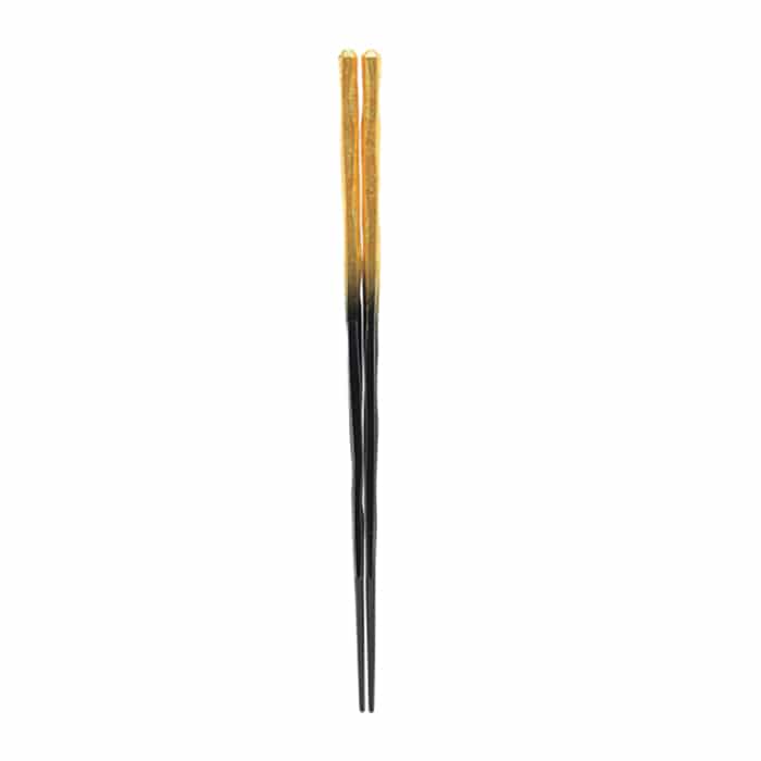 福井クラフト 細身六角一刀彫箸　23.5cm 二色金箔 80601550 1組（ご注文単位1組）【直送品】