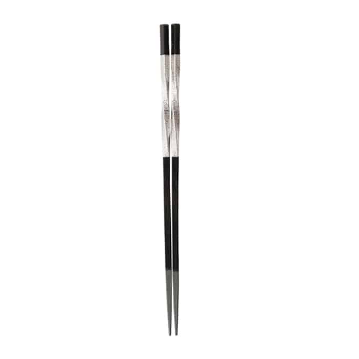 福井クラフト 細身ねじり箸　22.5cm 銀盛り帯 30011360 1組（ご注文単位1組）【直送品】