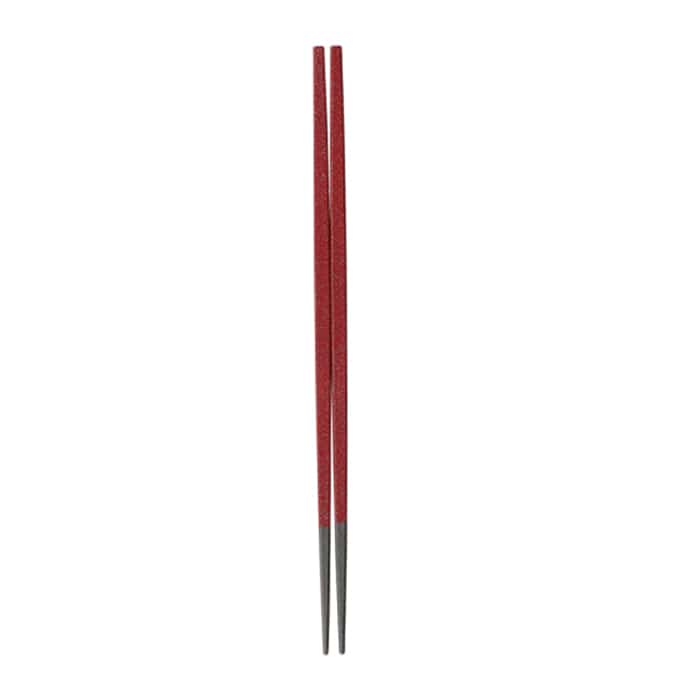 福井クラフト 卵中角箸　22.5cm 朱輝き 30011550 1組（ご注文単位1組）【直送品】