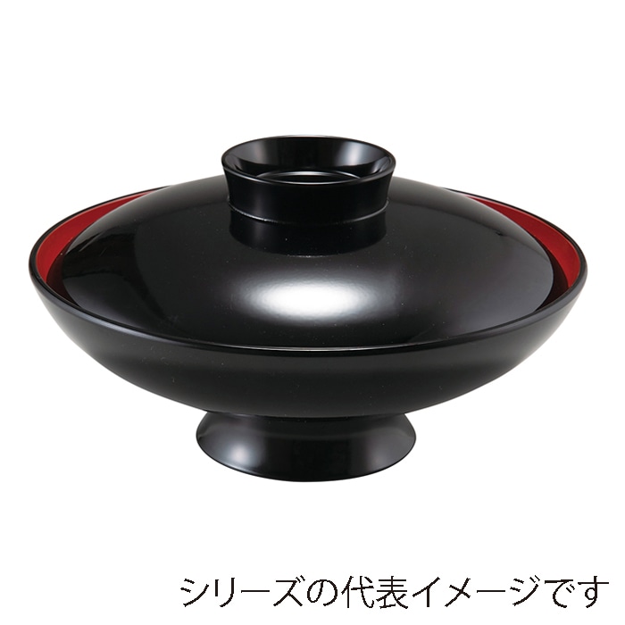 福井クラフト 耐熱雑煮椀 7寸 小槌椀 蓋親セット 黒 内朱 33710960 1個(ご注文単位1個)【直送品】