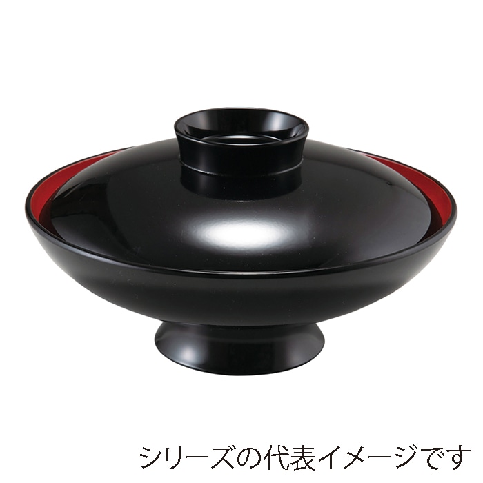福井クラフト 雑煮椀 6寸 小槌椀 蓋親セット 黒 内朱 33710980 1個(ご注文単位1個)【直送品】
