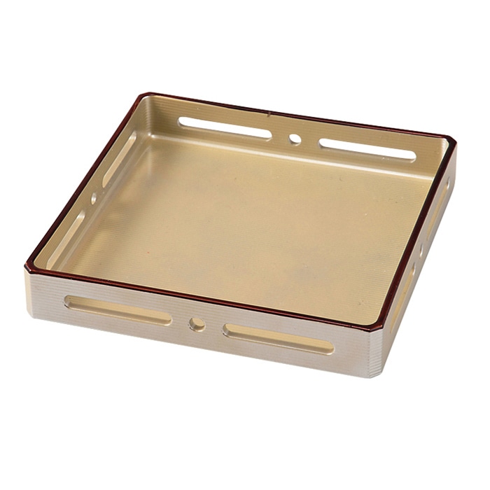 福井クラフト 前菜盛箱　6寸角すかし盛器 パールシルバー天べっ甲 51306205 1個（ご注文単位1個）【直送品】