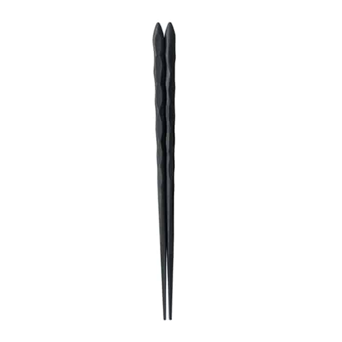 福井クラフト PBT樹脂箸　22.5cm　荒彫とんがり箸 黒OM 60003390 1組（ご注文単位1組）【直送品】