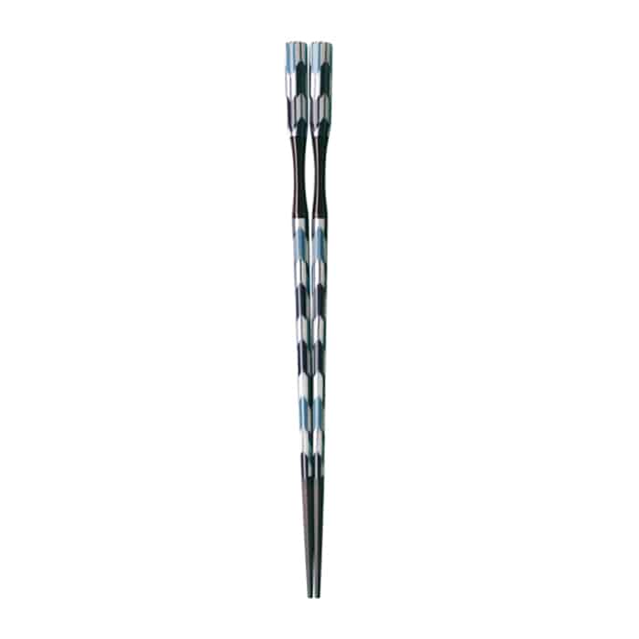 福井クラフト 抗ウィルス塗　七角多久島箸　22.5cm ブルー矢羽根先塗 62160410 1組（ご注文単位1組）【直送品】