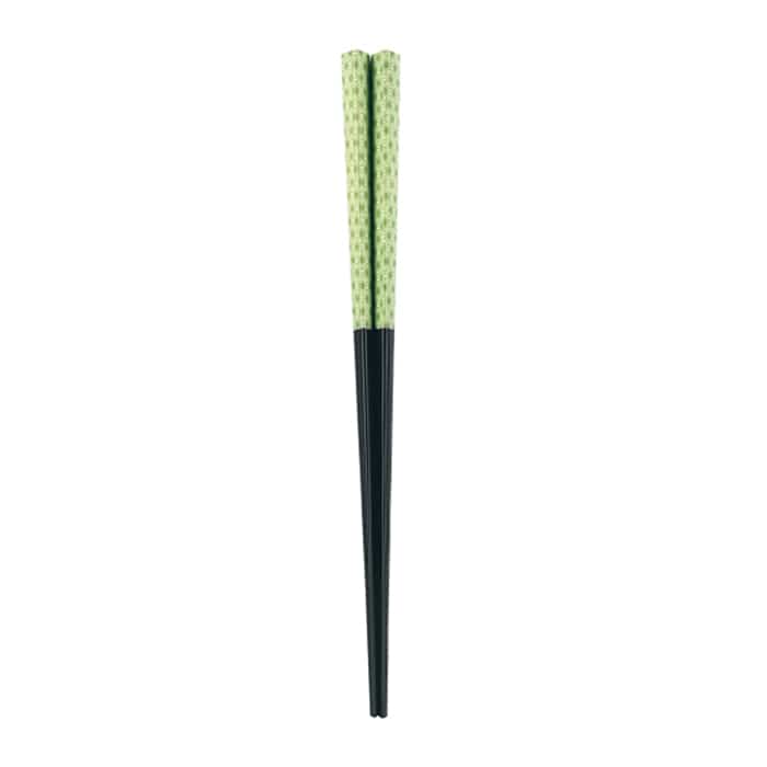 福井クラフト 三角箸　22.5cm グリーン麻柄 62160880 1組（ご注文単位1組）【直送品】