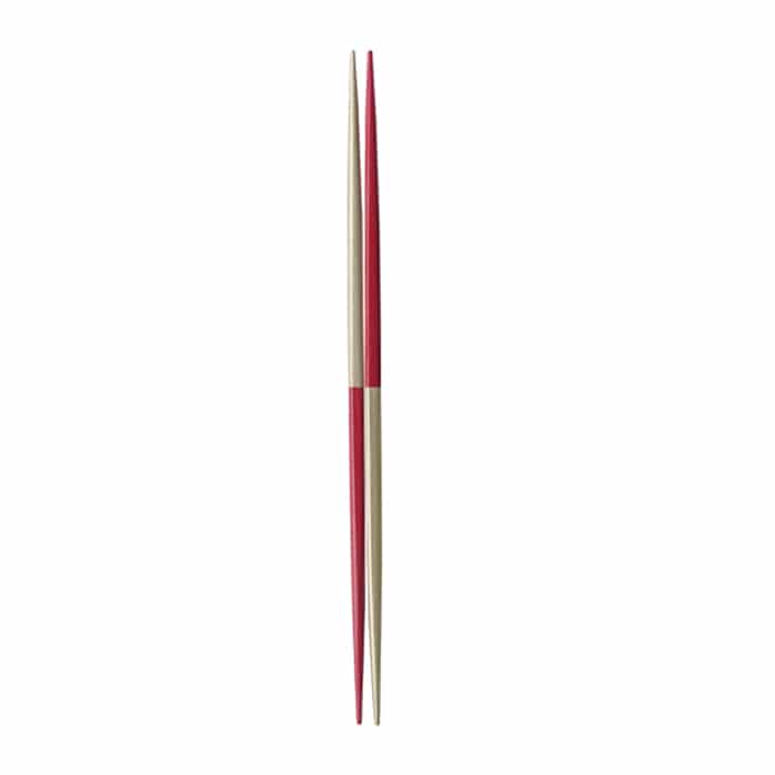 福井クラフト 割烹懐石箸　越前漆塗　27cm　利休取箸 木地呂朱銀市松 62163120 1組（ご注文単位1組）【直送品】