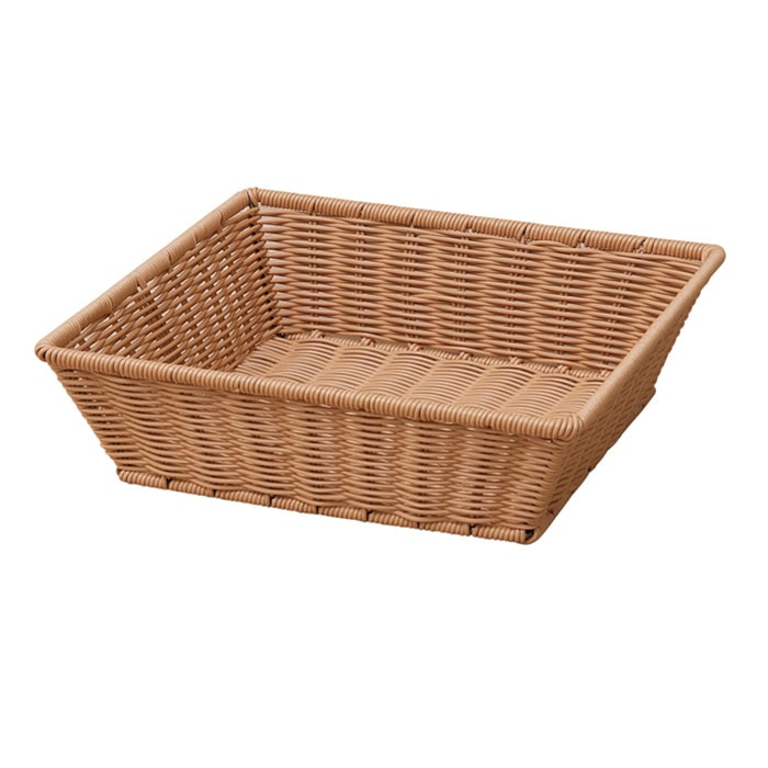 福井クラフト ビュッフェ用品　長角バスケット　2／3 アイボリー　深 70022720 1個（ご注文単位1個）【直送品】