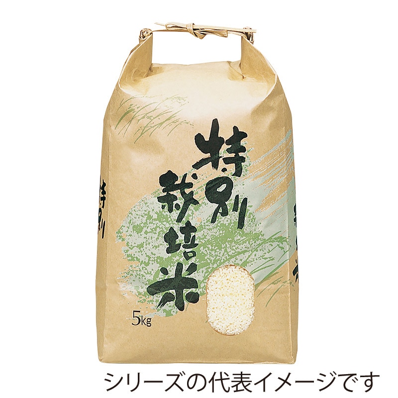 マルタカ 米袋　紐付クラフト 特別栽培米 自然の力　窓あり　2kg KH0312 300枚/箱（ご注文単位1箱）【直送品】