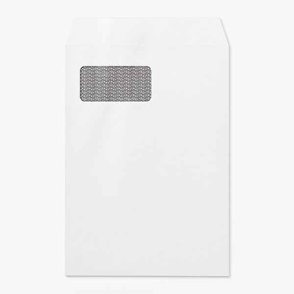 山櫻 封筒　角20窓付　スミ貼　ヨミニクイ白100 CoC　〒枠なし　LP-HL　C1600 00562663 　500枚/箱（ご注文単位1箱）【直送品】