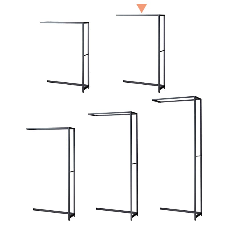 ストア・エキスプレス 店舗什器 ラテラル・ロコ 連結タイプ グレー 幅90cm/奥行35×高さ150cm 61-808-46-2 1台(ご注文単位1台)【直送品】
