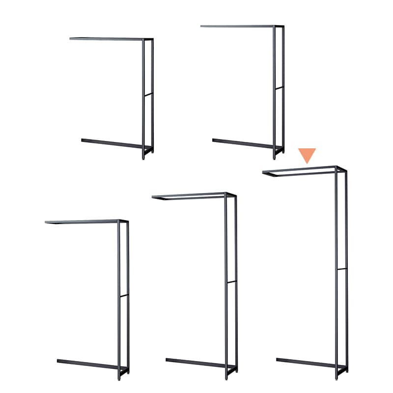ストア・エキスプレス 店舗什器 ラテラル・ロコ 連結タイプ グレー 幅90cm/奥行35×高さ240cm 61-808-46-5 1台(ご注文単位1台)【直送品】