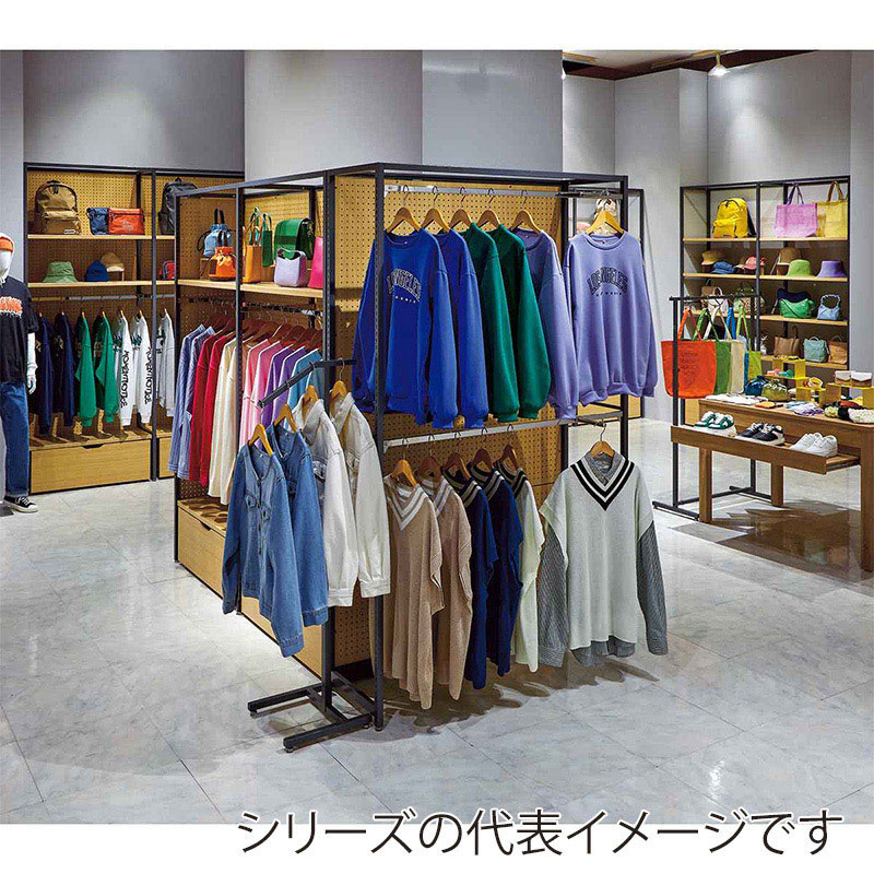ストア・エキスプレス 店舗什器 ラテラル・ロコ 本体 グレー 幅90cm/奥行40×高さ135cm 61-808-47-1 1台(ご注文単位1台)【直送品】
