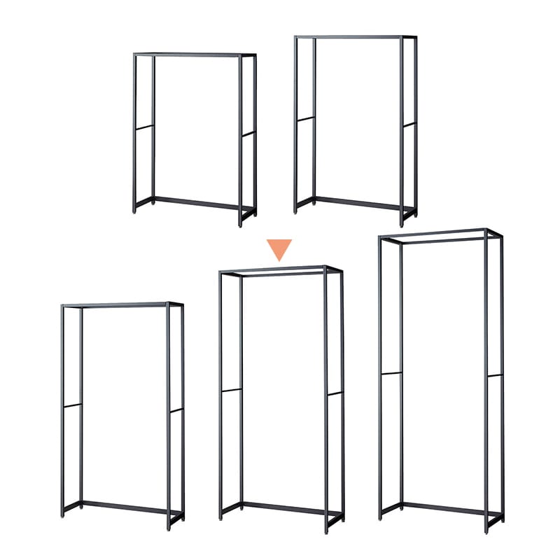 ストア・エキスプレス 店舗什器 ラテラル・ロコ 本体 グレー 幅90cm/奥行40×高さ210cm 61-808-47-4 1台(ご注文単位1台)【直送品】