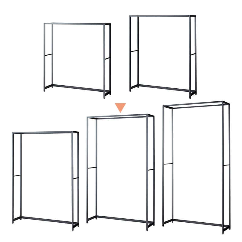 ストア・エキスプレス 店舗什器 ラテラル・ロコ 本体 グレー 幅120cm/奥行40×高さ210cm 61-808-51-4 1台(ご注文単位1台)【直送品】