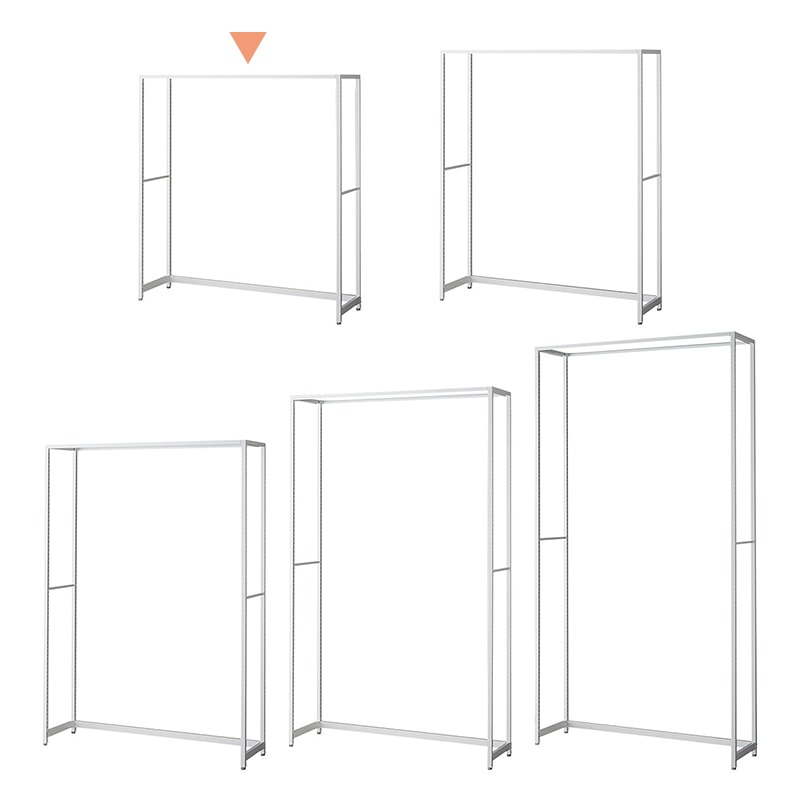 ストア・エキスプレス 店舗什器 ラテラル・ロコ 本体 ホワイト 幅120cm/奥行35×高さ135cm 61-808-57-1 1台(ご注文単位1台)【直送品】