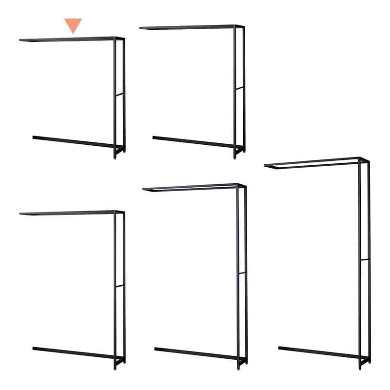 ストア・エキスプレス 店舗什器　ラテラル・ロコ　連結タイプ　ブラック 幅120cm／奥行35×高さ135cm 61-808-66-1 1台（ご注文単位1台）【直送品】