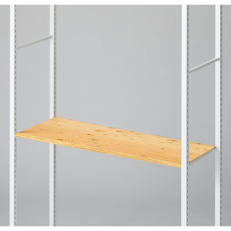 ストア・エキスプレス 店舗什器　ラテラル・ロコ　中間棚セット　ホワイト用 90×35cm　ラーチ合板 61-808-74-12 1セット（ご注文単位1セット）【直送品】