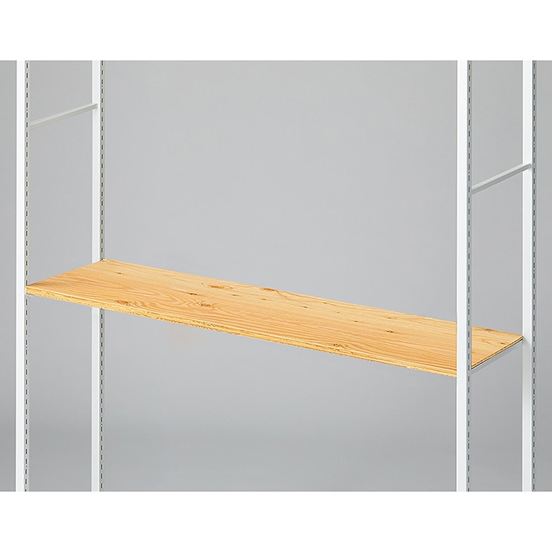 ストア・エキスプレス 店舗什器　ラテラル・ロコ　中間棚セット　ホワイト用 120×35cm　ラーチ合板 61-808-77-12 1セット（ご注文単位1セット）【直送品】