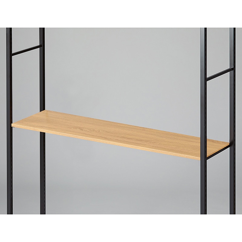 ストア・エキスプレス 店舗什器　ラテラル・ロコ　中間棚セット　ブラック用 120×35cm　木目調スチール棚 61-808-78-11 1セット（ご注文単位1セット）【直送品】