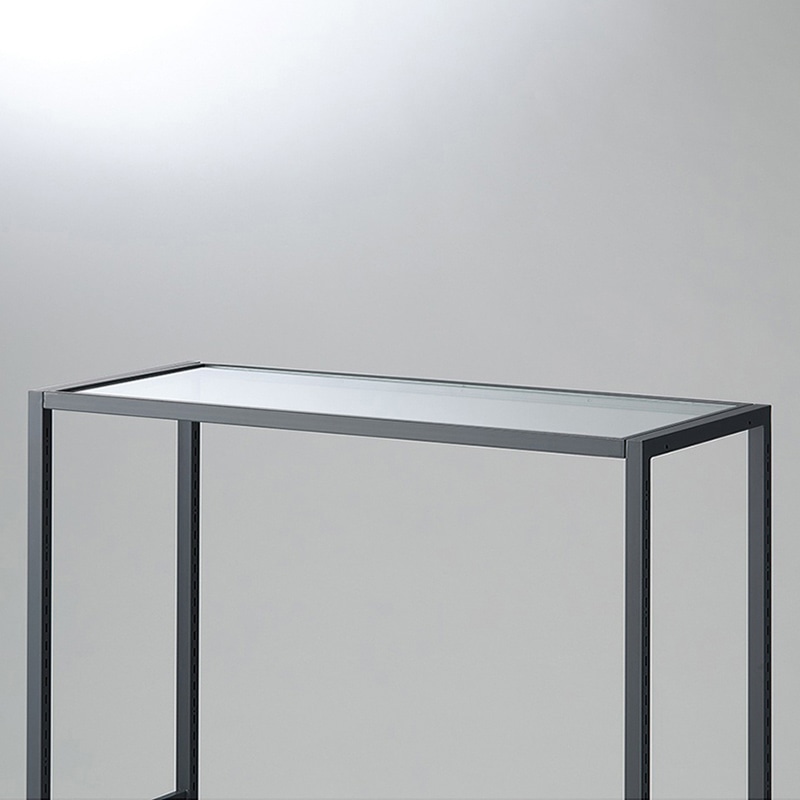 ストア・エキスプレス 店舗什器 ラテラル・ロコ ガラス天板 90×40cm 61-808-93-1 1枚(ご注文単位1枚)【直送品】